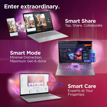 Lenovo Yoga Slim 7 Aura Edition Intel Core Ultra 5 228V,Copilot+ AI PC(32GB RAM/1TB SSD/14(35.5cm) WUXGA OLED AI Now/40 Tops/Windows 11/Office Home 2024/1Yr ADP/Grey/1.19Kg), 83JX001LIN AI Laptop 