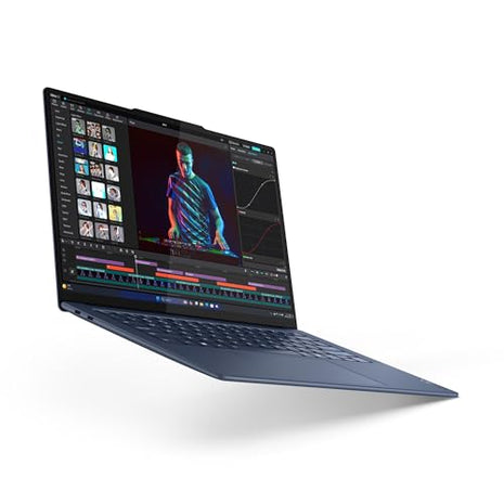 Lenovo Yoga Slim 7 Snapdragon X Elite X1E Built in-AI with Copilot+ 14"(35.5cm) 3K OLED 500Nits Touchscreen Laptop (32GB/1TB SSD/90Hz/Qualcomm NPU 45TOPS/Win11/MSO/1Yr ADP Free/Cosmic Blue/1.4Kg) 