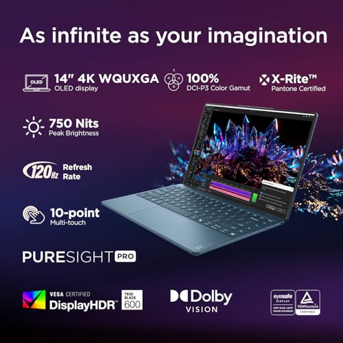 Lenovo Yoga Slim 9 Intel Evo Ultra 7 Teal 14in OLED Laptop 