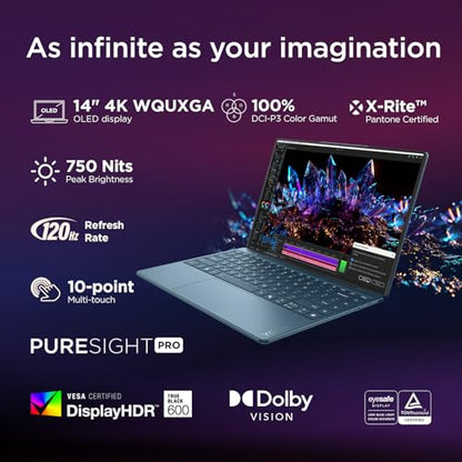 Lenovo Yoga Slim 9 Intel Evo Ultra 7 Teal 14in OLED Laptop 