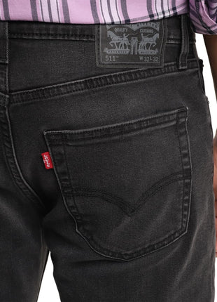 Levi's Men's 511 Slim Fit Mid-Rise Light Fade Stretchable Jeans Black | Rise Style: Mid Rise 