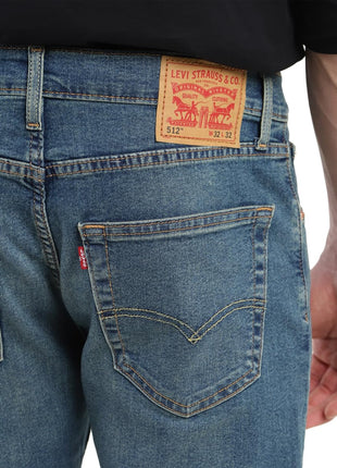 Levi's Men's 512 Slim Tapered Fit Mid Rise Light Fade Stretchable Jeans Blue 