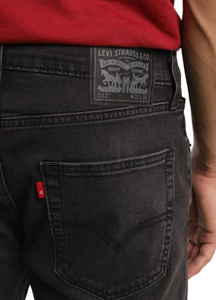 Levi's Men's Mid Rise 512 Slim Tapered Fit Mid-Rise Light Fade Stretchable Jeans Black, 30 
