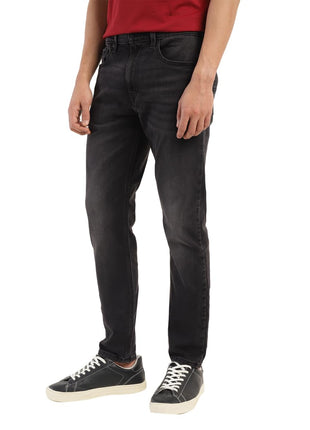 Levi's Men's Mid Rise 512 Slim Tapered Fit Mid-Rise Light Fade Stretchable Jeans Black, 30 