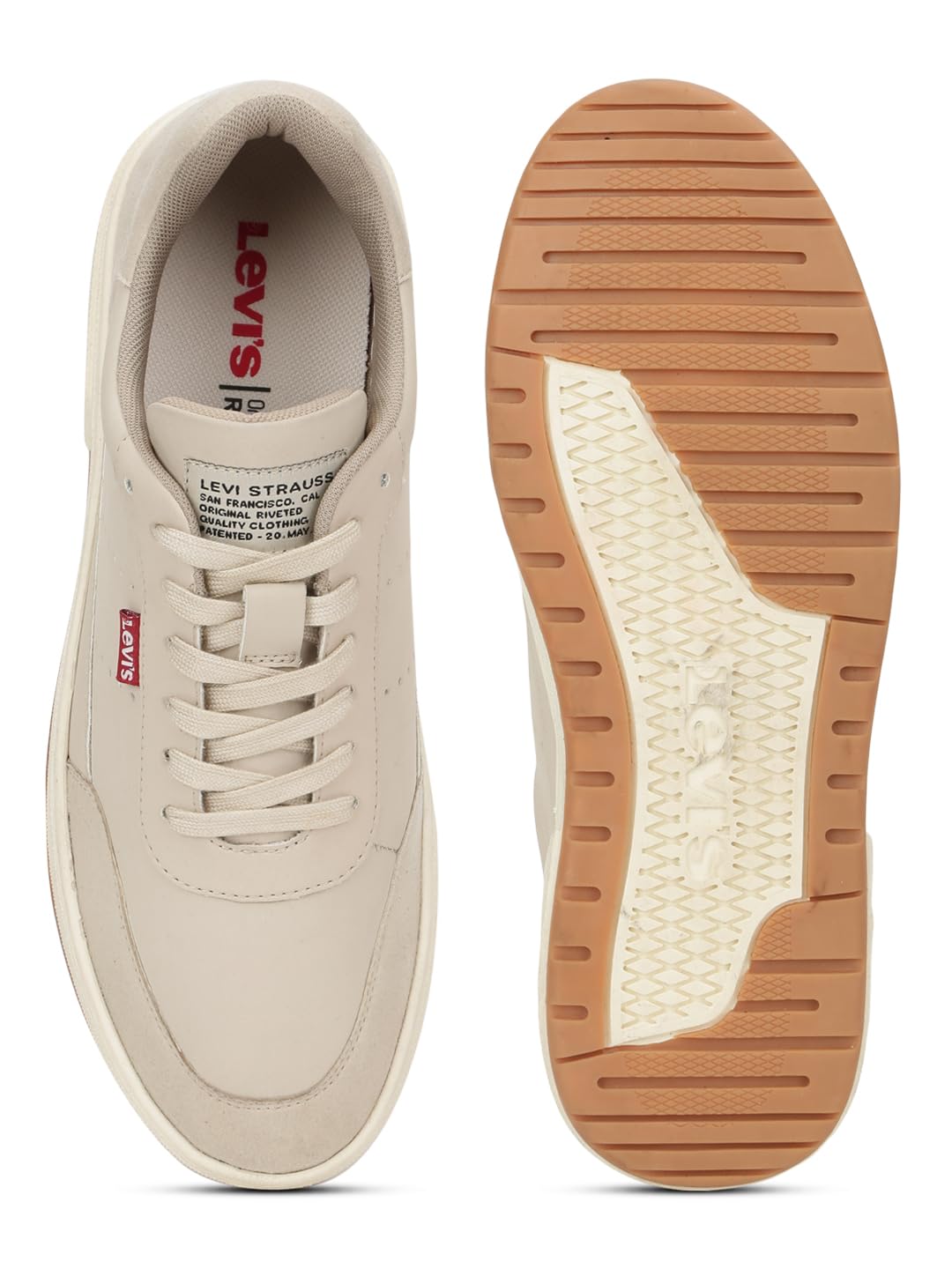Levi's Mens Denver Beige Casual Sneakers - 7 UK (87970-0151) 