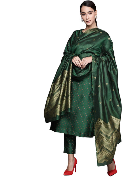 Libas Women's Art Silk Kurta Sets (20200O_Green 