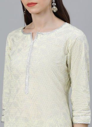 Libas Women's Cotton Kurta Sets (13040O_Yellow 