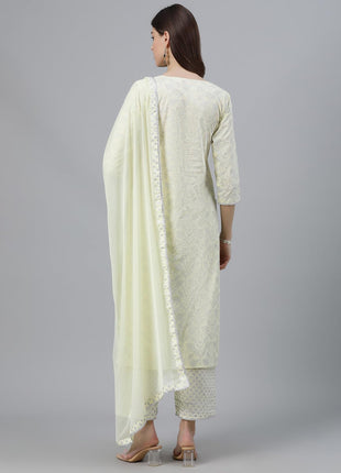 Libas Women's Cotton Kurta Sets (13040O_Yellow 