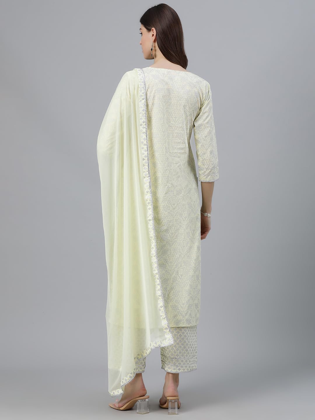 Libas Women's Cotton Kurta Sets (13040O_Yellow 
