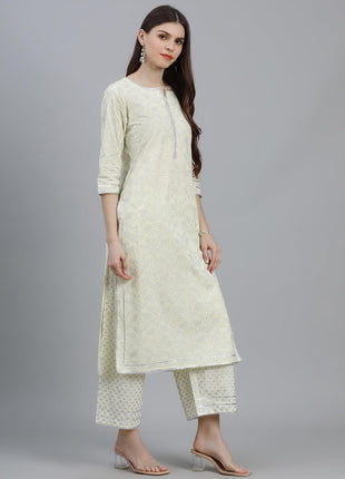 Libas Women's Cotton Kurta Sets (13040O_Yellow 