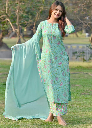 Libas Women's Cotton Kurta Sets (13063O_Multicoloured 