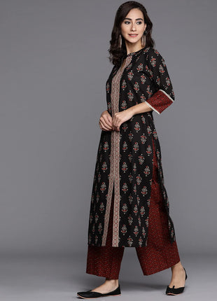 Libas Women's Cotton Kurta Sets (20119O_Black 