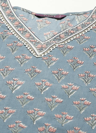 Libas Women's Cotton Kurta Sets (20128O_Multicoloured 