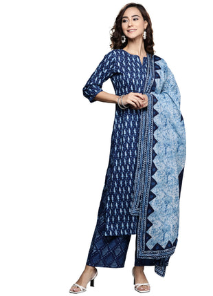 Libas Women's Cotton Kurta Sets (20161O_Blue 
