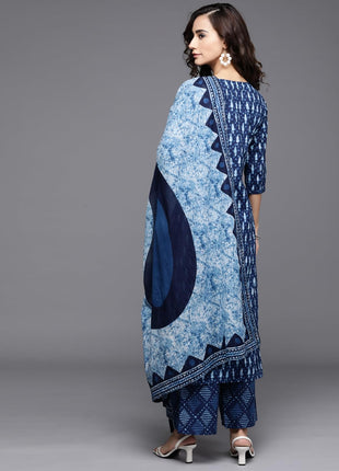 Libas Women's Cotton Kurta Sets (20161O_Blue 