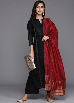 Libas Women's Cotton Kurta Sets (20231O_Black 