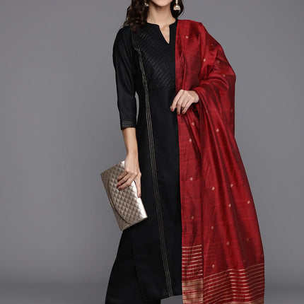 Libas Women's Cotton Kurta Sets (20231O_Black 