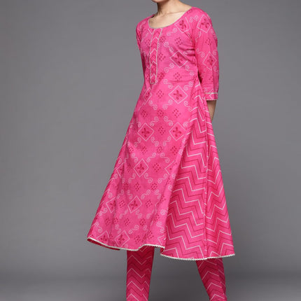 Libas Women's Cotton Kurta Sets (33127O_Magenta 