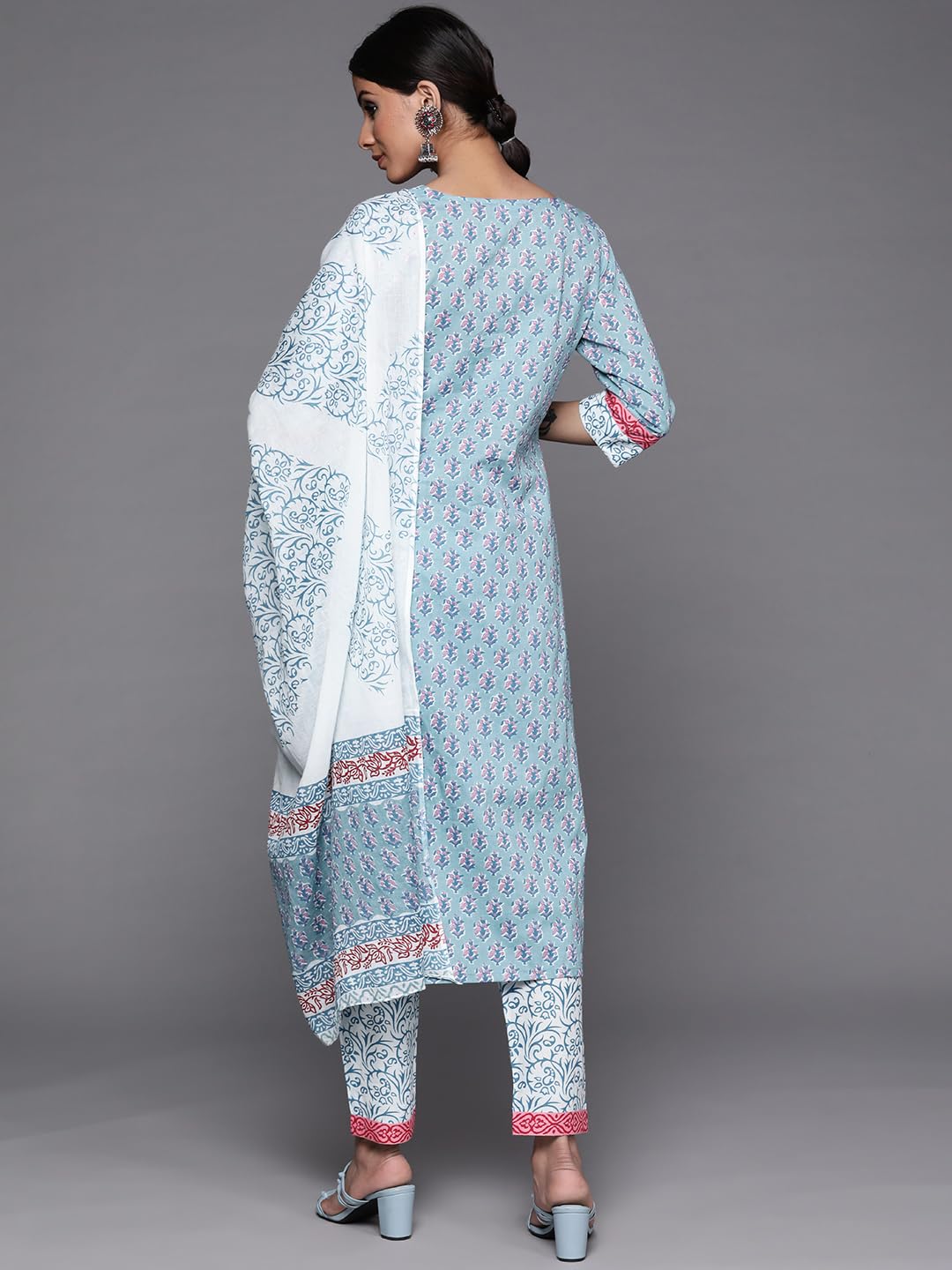Libas Women's Cotton Kurta Sets (33204O_Blue 