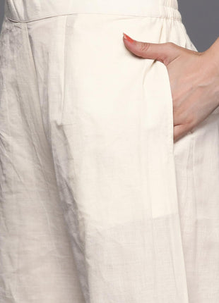 Libas Women's Cotton Kurta Sets (33307O_Off White 