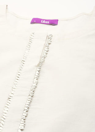 Libas Women's Cotton Kurta Sets (33307O_Off White 