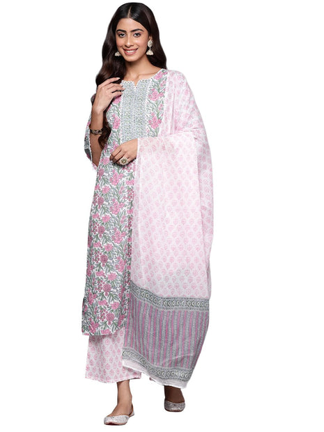 Libas Women's Cotton Kurta Sets (34800_Pink 
