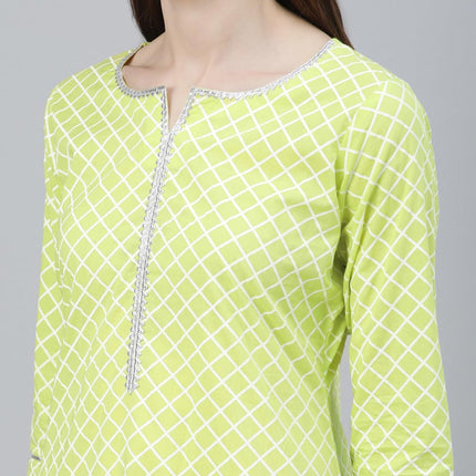 Libas Women's Cotton Kurta Sets (6915_Green 