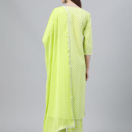 Libas Women's Cotton Kurta Sets (6915_Green 