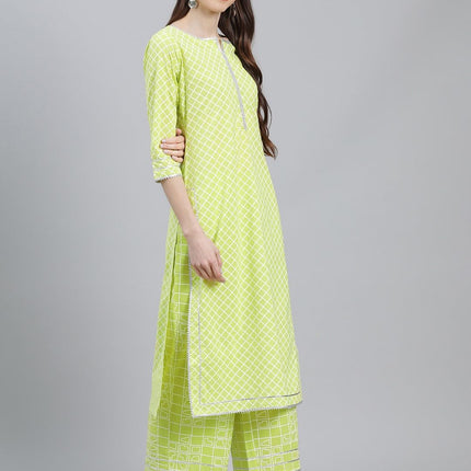 Libas Women's Cotton Kurta Sets (6915_Green 