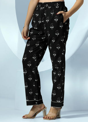 Libas Women's Pure Cotton Kurta Set (48993_Black 