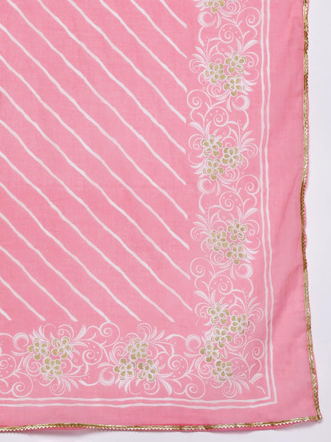 Libas Women's Pure Cotton Kurta Sets (34251_Pink 