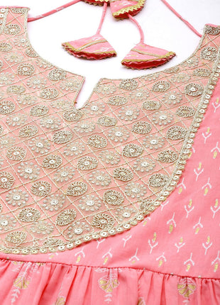 Libas Women's Pure Cotton Kurta Sets (34251_Pink 