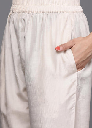 Libas Women's Silk Blend Kurta Sets (33338O_Beige 