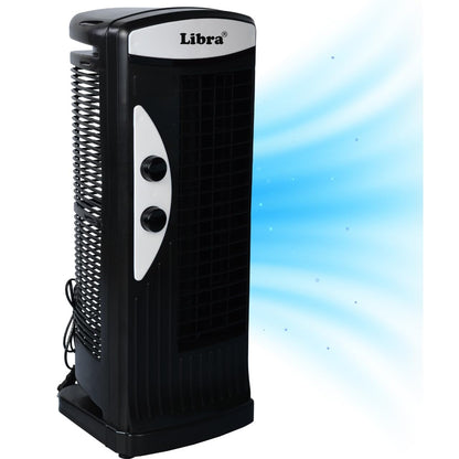 Libra coolX Tower Fan | Electric Standing Fan with 3 speeds | Bedroom, Indoor, Office & Home Use | Bladeless Fan With 2401 CFM | 43.5 CM Sweep Size for a Room Coverage(Black) 