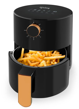 Lifelong 2.5L Air Fryer For Home-800W Small Airfryer Machine To Fry,Bake&Roast With Timer Control-Oil Free Fryer Machine-Electric Air-Fryer With 360° Hot Air Circulation Technology (Llhf26),Black 