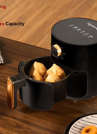 Lifelong 2.5L Air Fryer For Home-800W Small Airfryer Machine To Fry,Bake&Roast With Timer Control-Oil Free Fryer Machine-Electric Air-Fryer With 360° Hot Air Circulation Technology (Llhf26),Black 