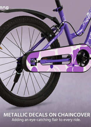 Lifelong 20T Cycle for Kids 5 to 8 Years-Rigid Bicycle for Girls-Single Speed Bike/Bicycle-95% Pre-Assembled-Balance Wheels-Suitable for Young Girls-Above 3 Feet 10Inch+ Height (llbc2005), Purple 