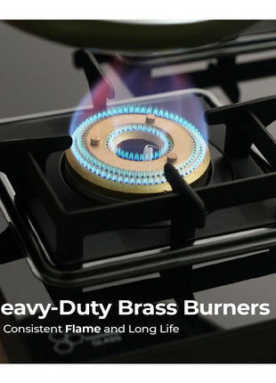 Lifelong 4 Gas Burner Tops - 4 Burners Hob Top Gas Stove with Automatic Ignition - Toughened Glass Top Gas Stoves for Home & Kitchen - Automatic Gas Stove for Modular Kitchen (LLHT008) 