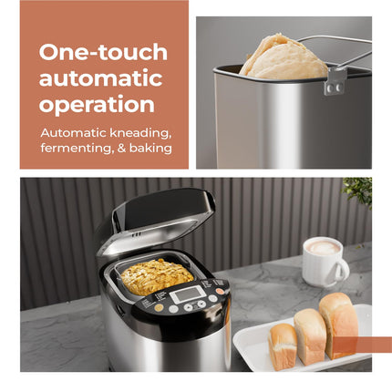 Lifelong Atta Dough & Bread Maker Machine for Home - 550W One Touch Automatic Machine for Kneading, Baking & Fermentation - 19 Presets - Chapati Dough, Multiple Bread types, Dessert, Cake, Jam etc. 