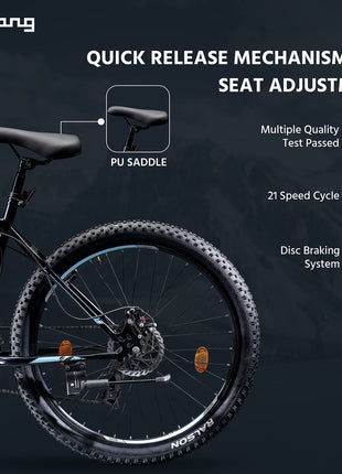 Lifelong MTB 27.5T Gear Cycle for Men and Women - 21 Speed Mountain Bike - Shimano Gear Cycles – Suitable for 14+ Year Boys and Girls - Rider Height Above 5 feet 5 inches (Conqueror, LLBC2792) 