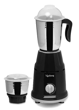Lifelong Mixer Grinder for Kitchen - 2 Jars 500 Watt - Mixie with Mini Jar for Chutney & Liquidizing Jar used as Wet Grinder & Blender for Milkshake, Smoothie, Puree -Stainless Steel Blades (LLMG93) 