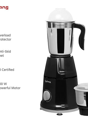 Lifelong Mixer Grinder for Kitchen - 2 Jars 500 Watt - Mixie with Mini Jar for Chutney & Liquidizing Jar used as Wet Grinder & Blender for Milkshake, Smoothie, Puree -Stainless Steel Blades (LLMG93) 