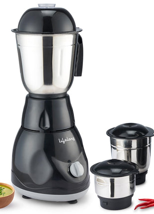 Lifelong Mixer Grinder for Kitchen - 3 Jars 500 Watt Mixie - Chutney Jar, Dry Grinder Jar & Liquidizing Jar used as Wet Grinder & Blender for Milkshake, Smoothie, Puree -Stainless Steel Blades(LLMG23) 