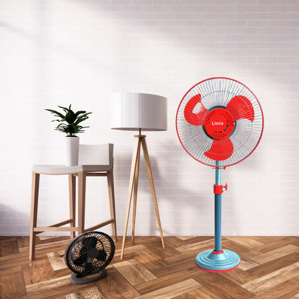Limix solar fan Solar fan- DC - 12 -Volt -24 watt 12" Padestable 3 blades Fan (2 speed) Red & Grey Colour-05 