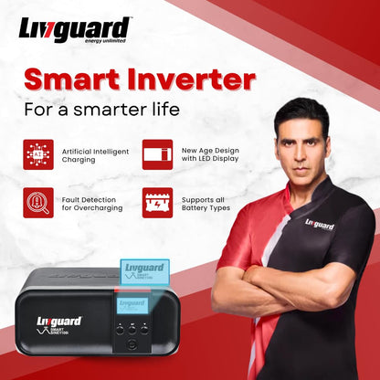 Livguard Smart SINE 1100i Inverter for Home, Office & Shops | 900VA/12V Pure Sinewave | Supports 1 Inverter Battery | Multi Function LCD Display with WiFi connectivity and Mob App Control 