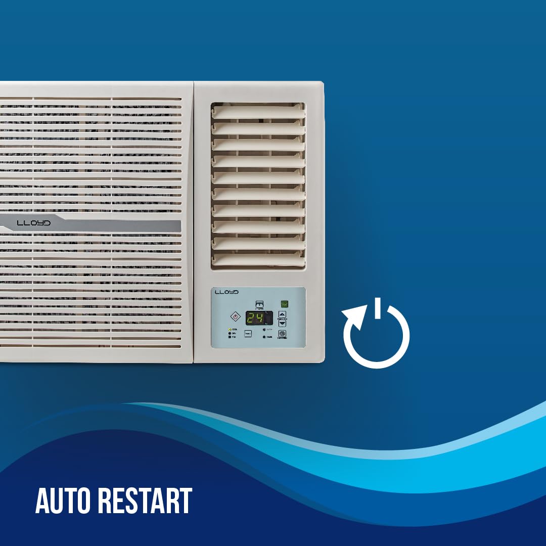 Lloyd 1.5 Ton 3 Star Fixed Speed Window Ac (Copper, White With Silver Deco Strip, GlW18C3YWSEW/XWSEW) 