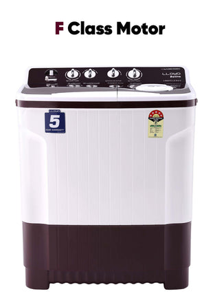 Lloyd 7.5 kg 5 Star Semi Automatic Top Load Washing Machine |1300 RPM | Soak Function | 3 Wash Programs | Swift Dry | Magic Filter, (GLWMS75DDMAC, Dark Maroon and White) 