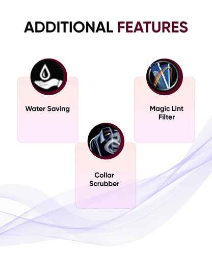 Lloyd 7.5 kg 5 Star Semi Automatic Top Load Washing Machine |1300 RPM | Soak Function | 3 Wash Programs | Swift Dry | Magic Filter, (GLWMS75DDMAC, Dark Maroon and White) 