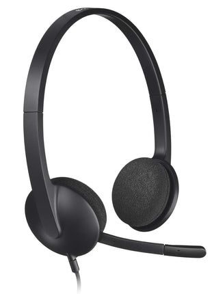 Logitech H340 Stereo Wired Over Ear Headphones With Mic With Noise-Cancelling, Usb, Pc/Mac/Laptop - Black 