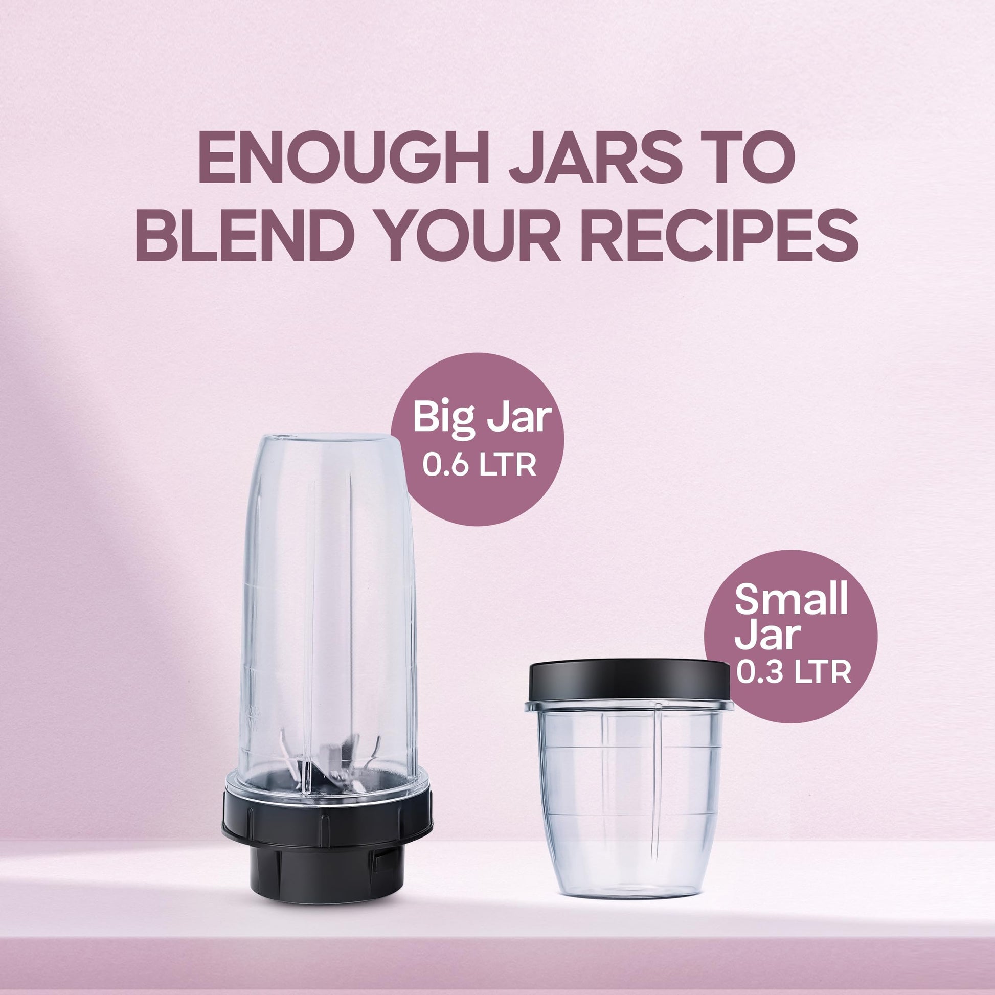Longway Sage 500 Watt Juicer Mixer Grinder with 2 Jars for Grinding, Mixing, Juicing with Powerful Motor | 1 Year Warranty | (Gray & Black, 2 Jars) 
